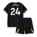 Chelsea Reece James #24 Barnkläder Borta matchtröja till baby 2026-27 Kortärmad (+ Korta byxor) Billigt Chelsea Reece James #24 Barnkläder Borta matchtröja till baby 2026-27 Kortärmad (+ Korta byxor) Billigt